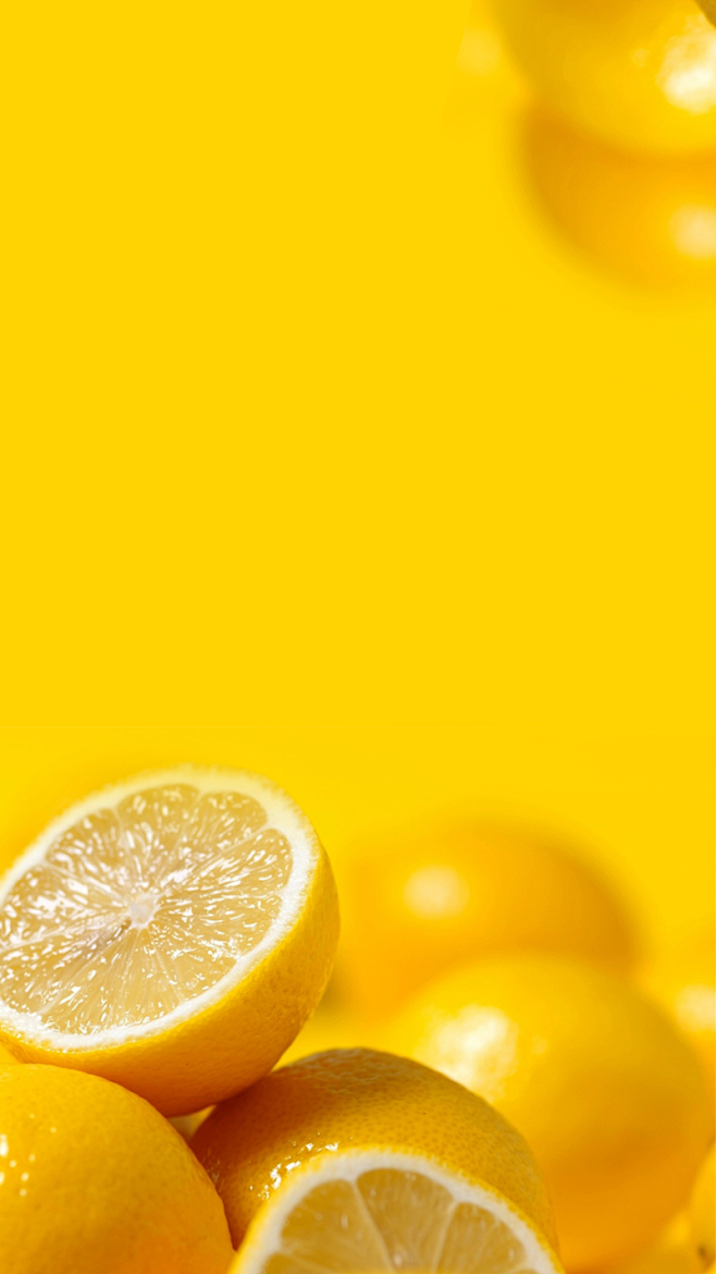 橙子h5背景水果橙子健康维生素橙色h5背景黄色h5