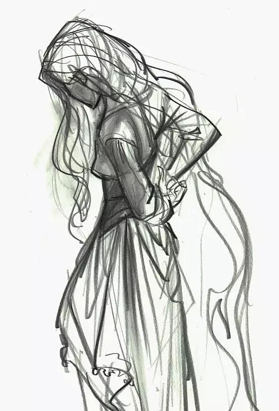 爱手绘一组非常难得的欧美风动漫人物手稿精彩至极