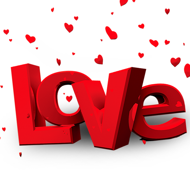 love立体字
