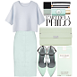 A fashion look from April 2014 featuring Alexander Wang t-shirts, Jigsaw skirts and Alexander Wang pumps. Browse and shop related looks.
