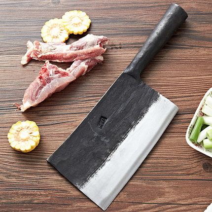 斩骨刀周家刀砍骨砍菜刀钢刀手工锻打刀厨师骨头刀剁骨刀厨房刀具