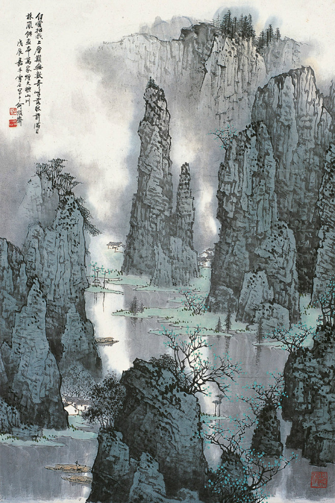 白雪石山水画作品欣赏