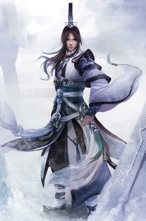 古代男子水墨古风仙侠