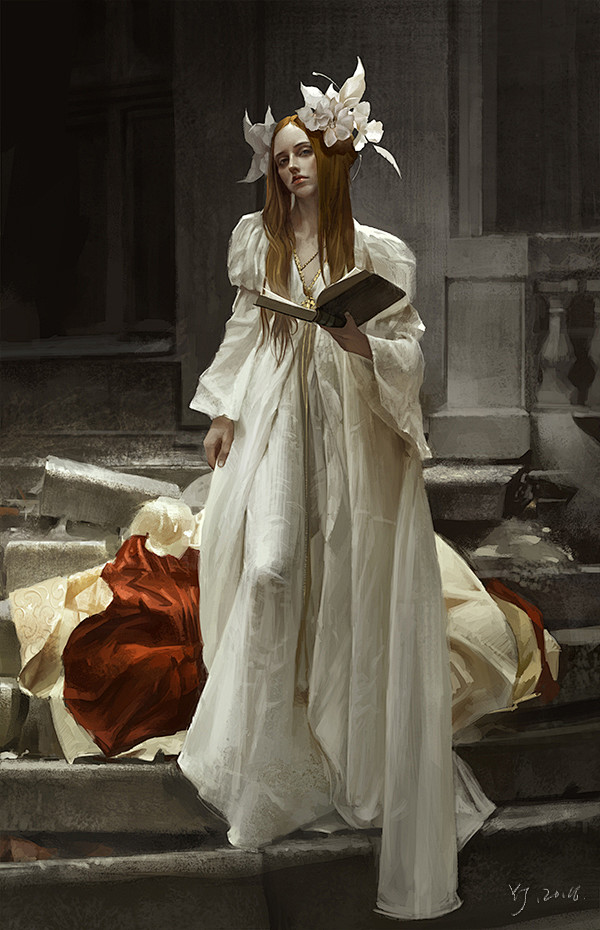 yjboy女法师白色衣袍