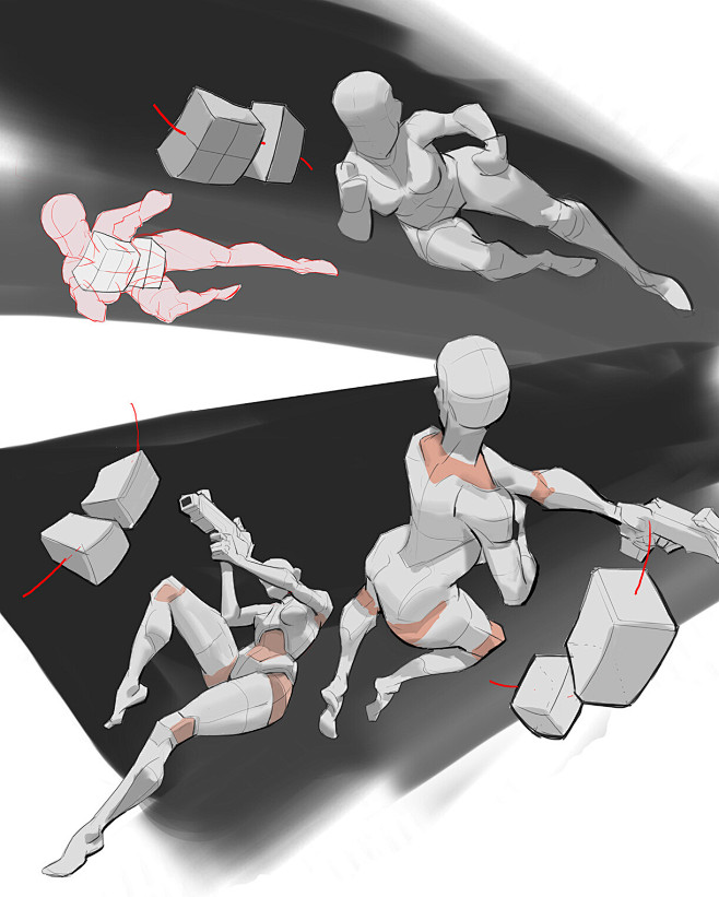 georgebridgman伯里曼体块练习tenten云画画georgebridgman伯里曼体块