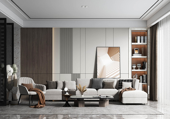 现代简约风格客厅室内设计拓者设计吧