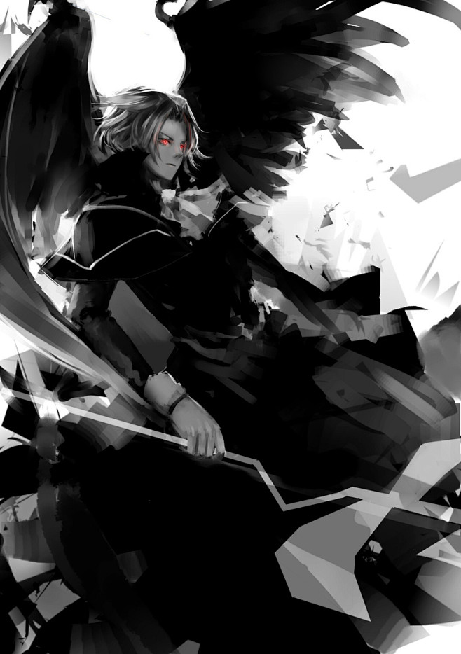 escente的插画堕天使