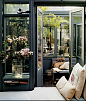 Madderlake Designs / Thibault Jeanson {black and off - white loft conservatory sun room living room} (by recent settlers)