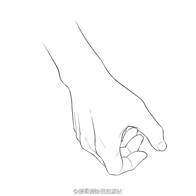 手的各种角度姿势之抓下