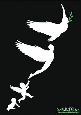 纳尔逊曼德拉自由的鸽子海报设计展作品欣赏四视觉同盟visionunioncom