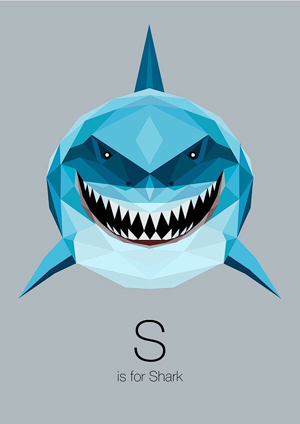 用色块来拼接表现的动物头像设计