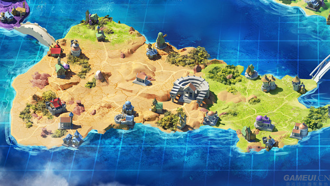 法国插画家3d地图岛屿设定gameui游戏设计圈聚集地游戏ui游戏界面游戏