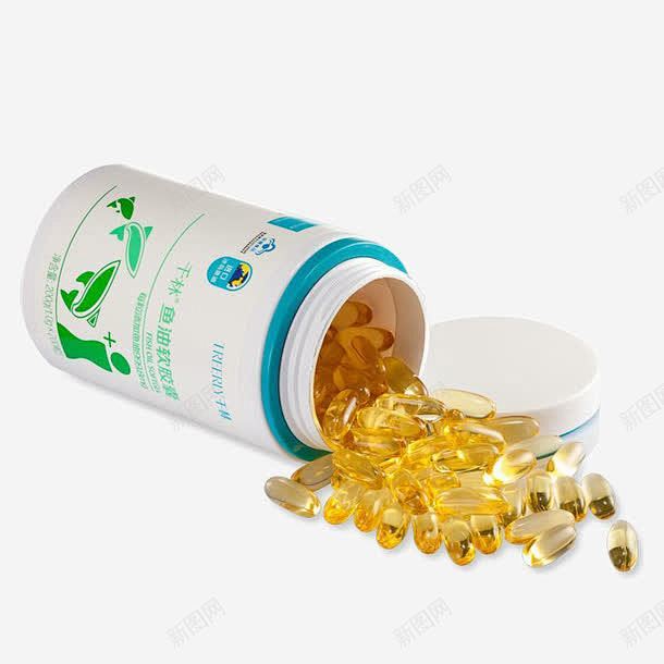 医药保健品深海鱼油胶囊平面电商创意素材