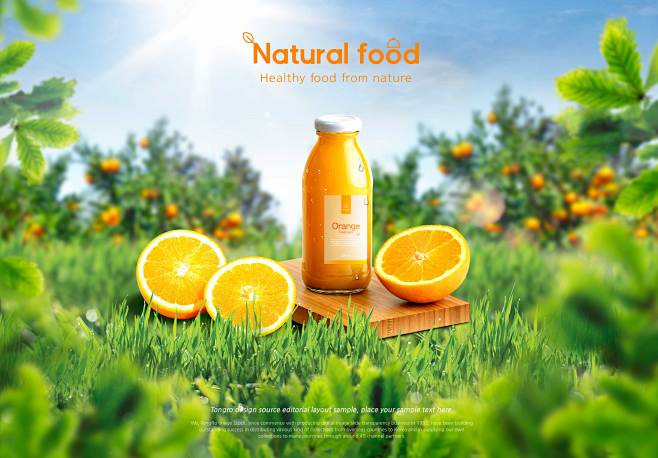 大自然绿色健康饮料饮品海报设计素材包–