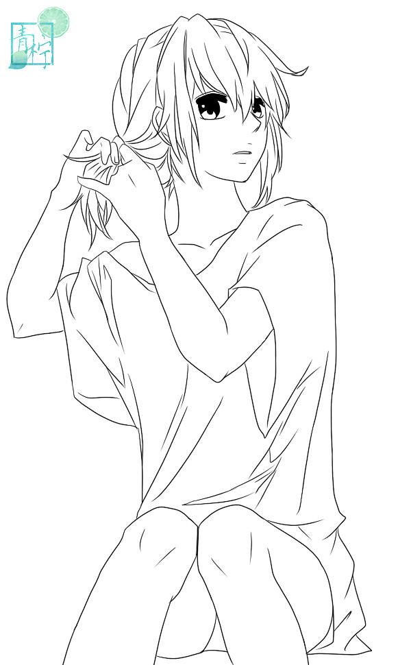 线稿漫画卡通人物绘画平面灵感素材二次元