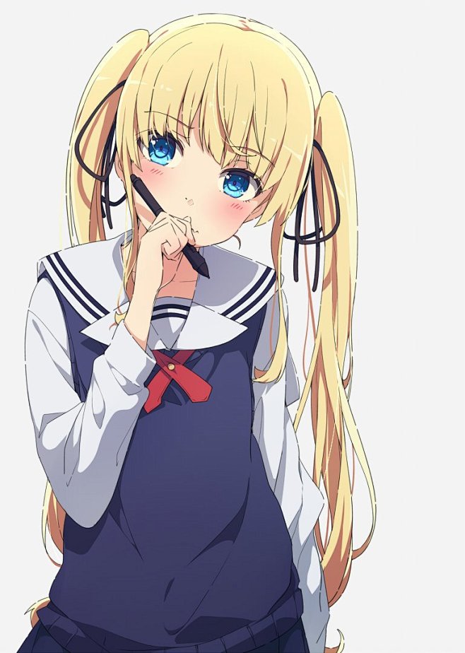 d8scl0vv4aefx2n路人女主英梨梨金发双马尾制服少女插画