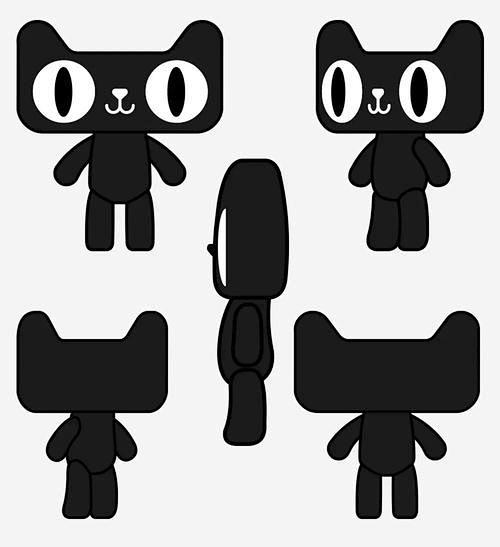 双十一双11天猫猫头q版卡通品牌ip形象吉祥物淘公仔人物购物场景免抠