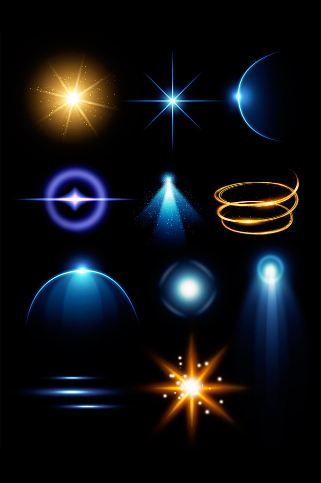 时尚绚丽科技酷炫光效元素