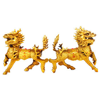 俏雅铜制直头麒麟摆件送子麒麟摆设家居装饰品开业礼品办公室摆设品6