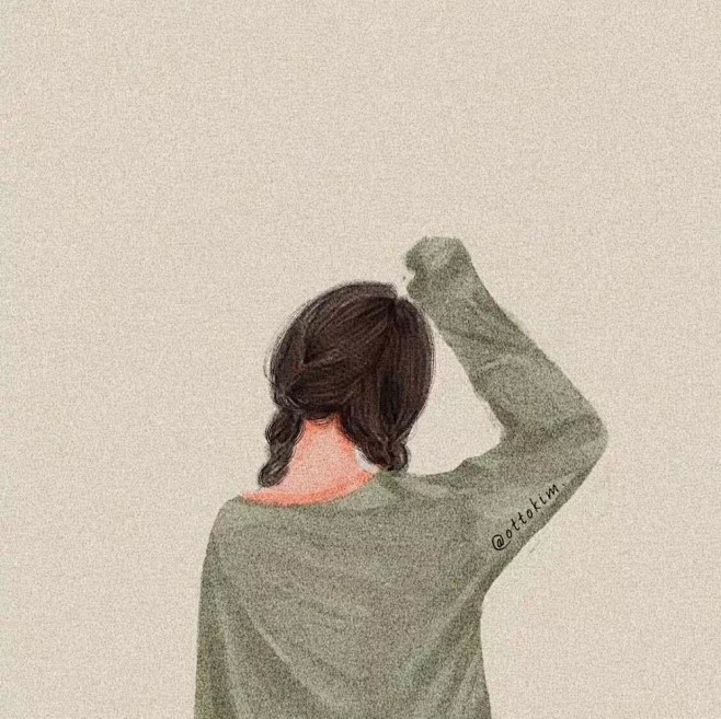来自插画师ottokim的背影头像好喜欢