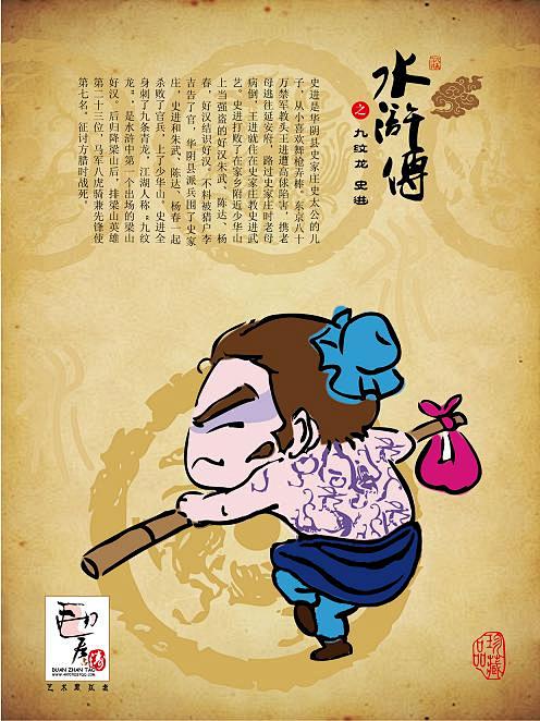 画转采于2017-11-29 15:51:5423 天微星 九纹龙 史进aiwosuoai