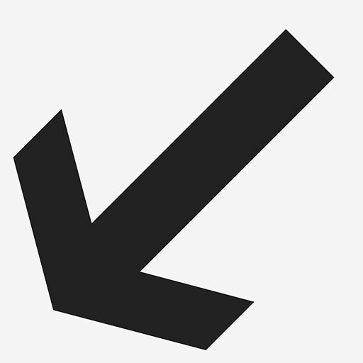 左下箭头大直线图标88icon