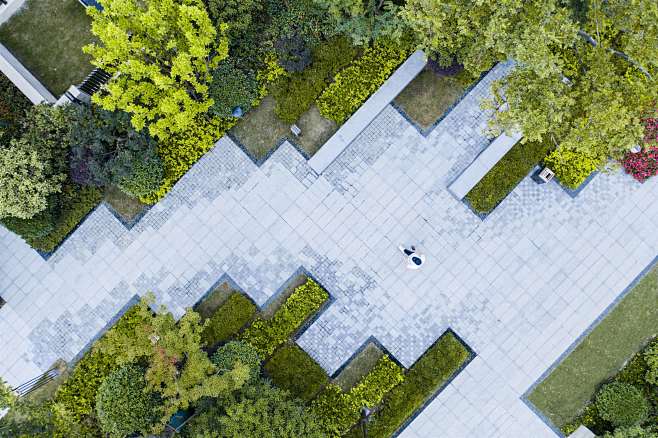 大区景观住宅鸟瞰线性