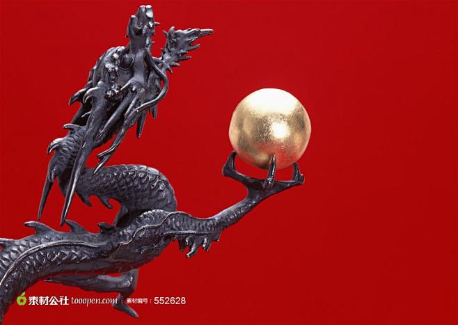 龙戏珠雕塑素材