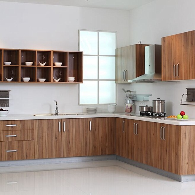 月兔整体厨房橱柜石英石膜压橱柜定做现代中式厨柜模压橱柜定金tmall