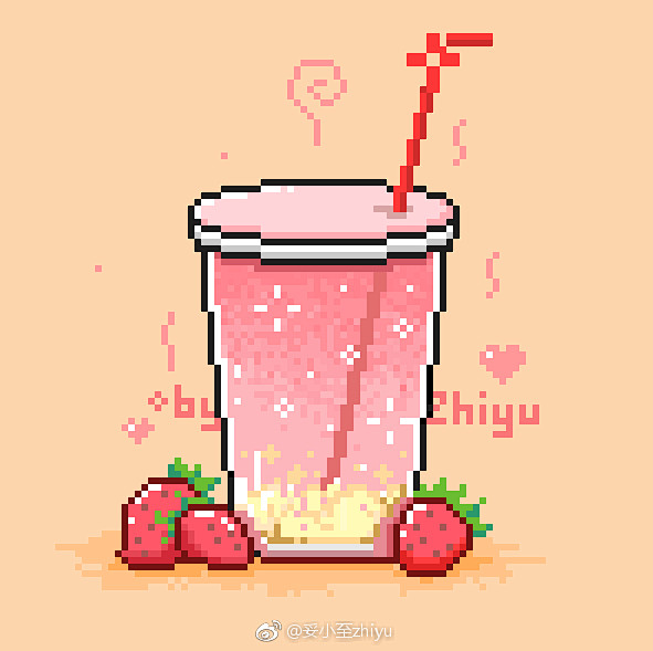 zhiyu像素画美食