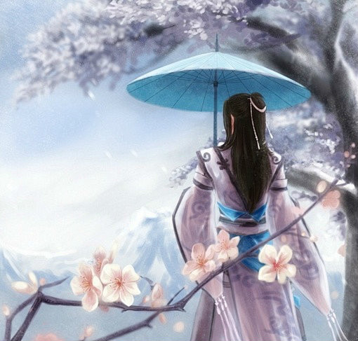 36:50佳人连背影都是美的,二次元古风撑伞背影,绝对唯美迷人立绘*古装