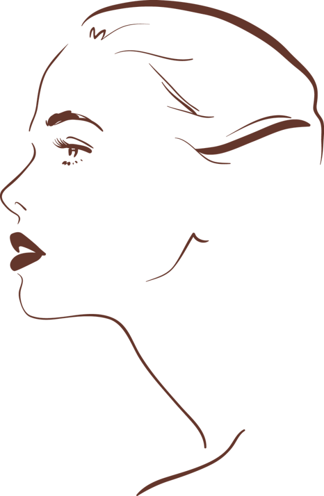 美女侧脸轮廓@一秒钟视觉