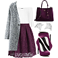 A fashion look from April 2015 featuring ruffle crop top, long gray coat and lacy skirt. Browse and shop related looks.