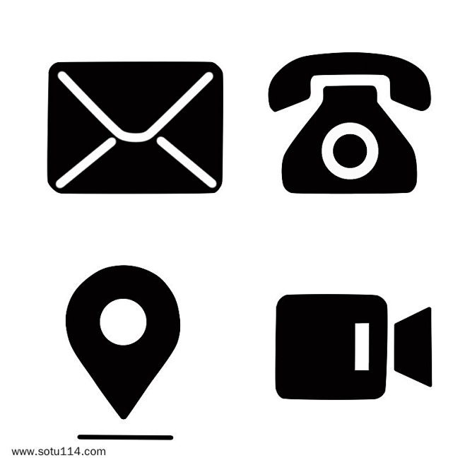 简约黑白商务办公图标元素图片png免抠元素图标元素背景装饰免扣图片