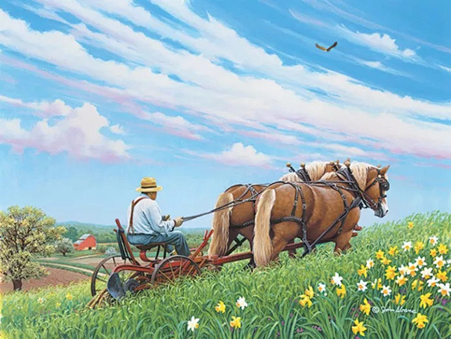 他笔下的乡村生活仿佛世外桃源美国画家johnsloane作在他的画里每个人