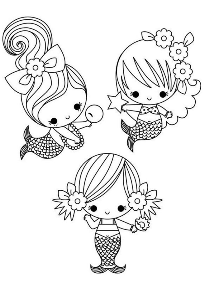 黑白稿女孩卡通图案