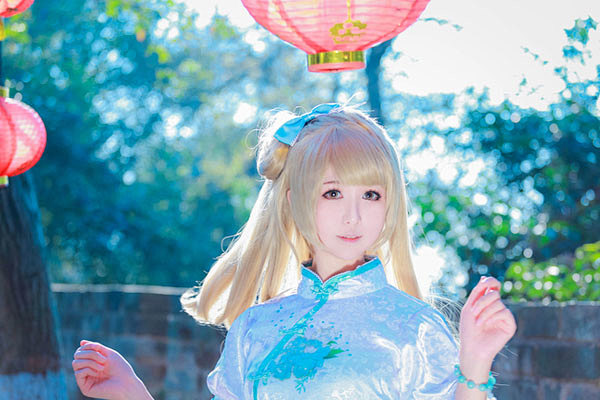 清纯萌妹南小鸟旗袍cos1