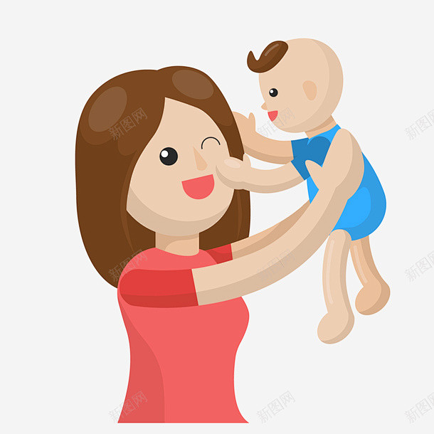 一个母爱双手举起婴儿矢量图元素免抠png设计图片免费下载页面网页