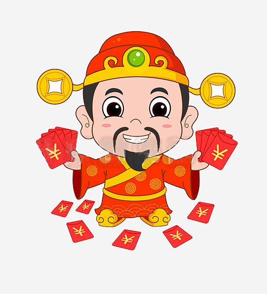 晴空咖啡从pptmachine转采于2018-02-01 23:27:35卡通财神素材-q版