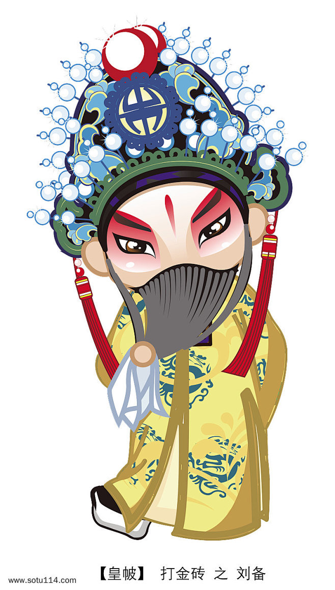 卡通京剧古代人物女