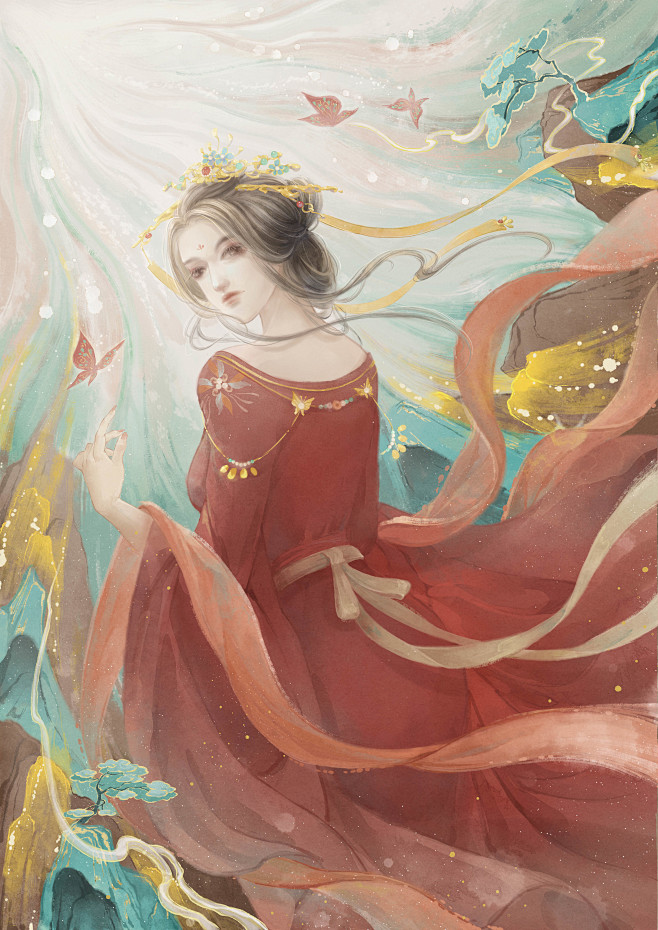 古风人物插画红颜不闻今夕插画师作品涂鸦王国gracgcom