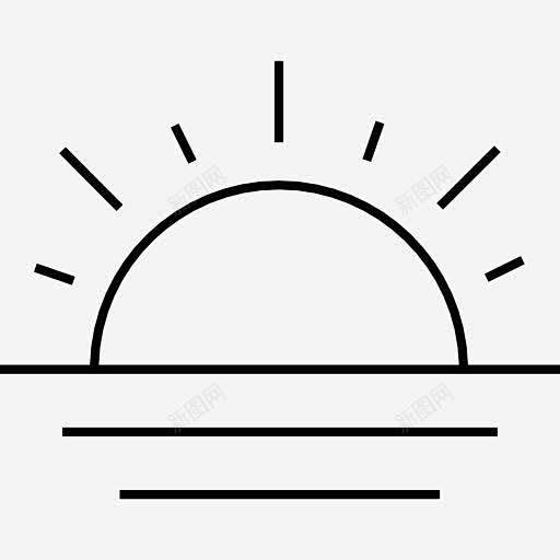 假期的日出图标创意素材