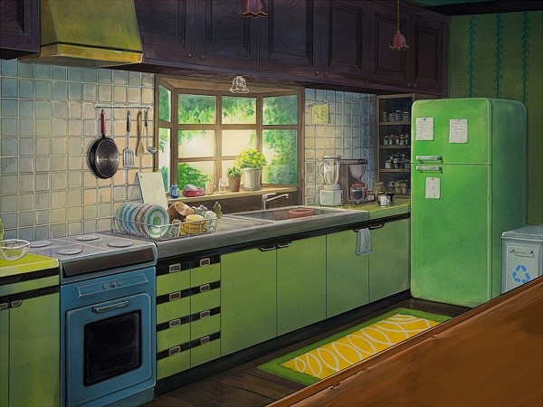 日系动漫和插画里的场景厨房