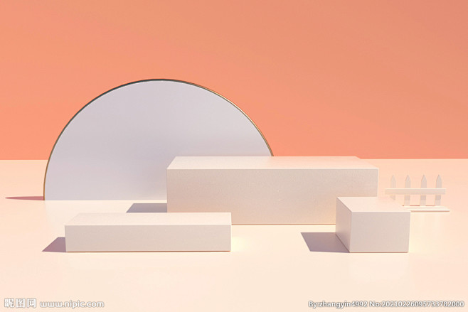 几何c4d背景图片简约台子