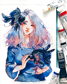 com采集卷毛小福泥采集到水彩水彩插画 | 慕尼黑插画师 iraville 67