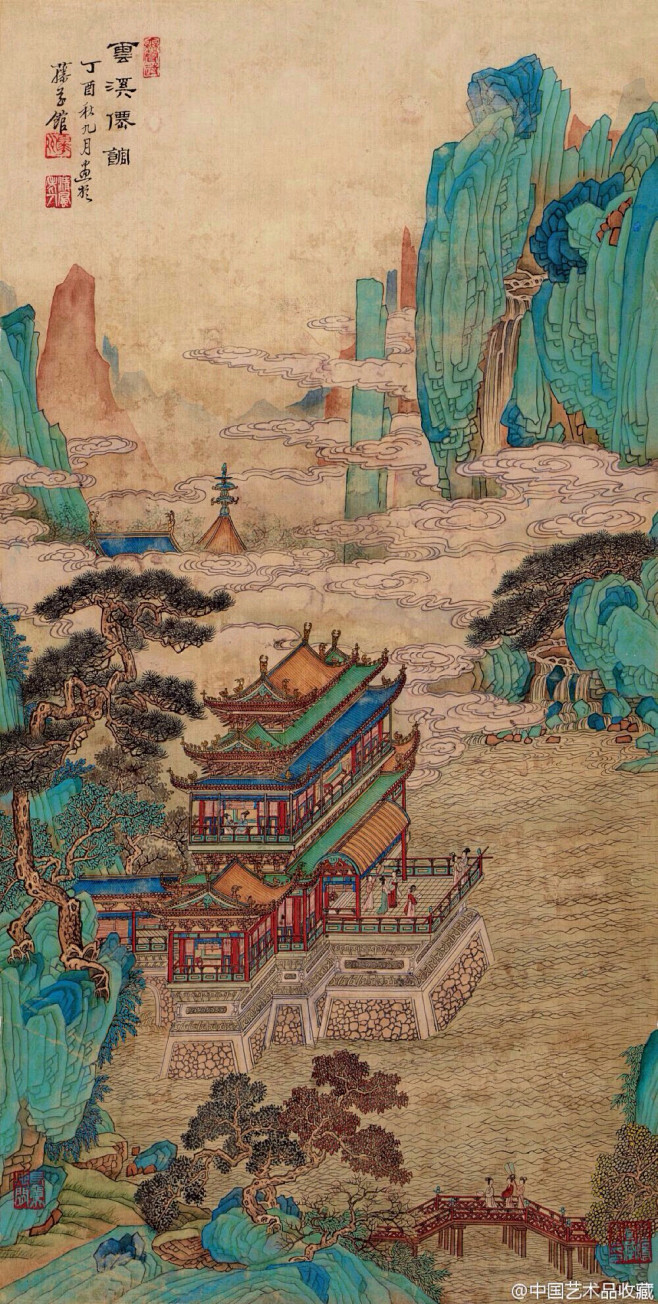 黄秋园仙山楼阁黄秋园擅长界画界画自宋代以后日趋式微因文人画家不擅