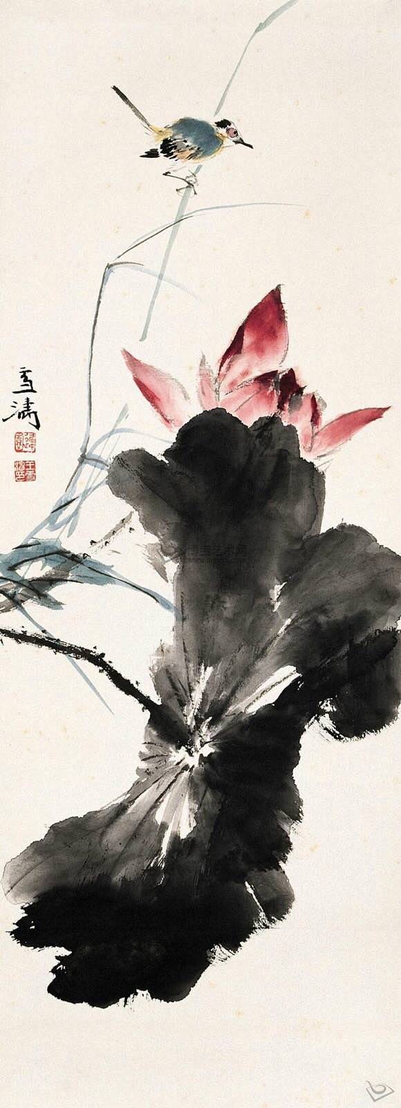 杜佳杰从女绅士转采于2021-07-29 16:13:10王雪涛写意荷花10国画杜