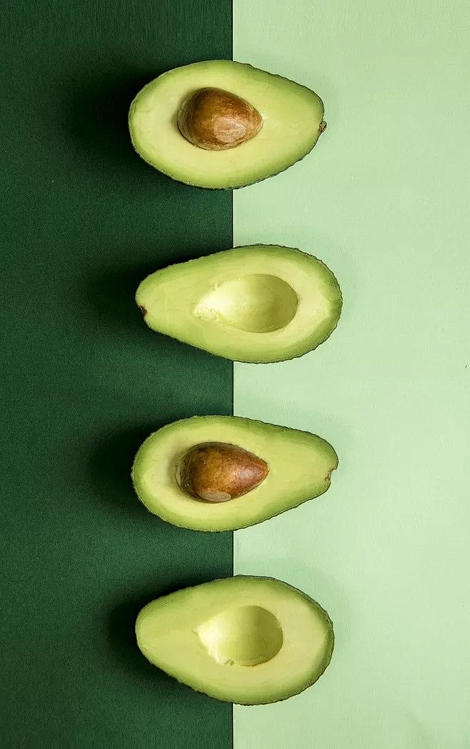 牛油果背景拼色