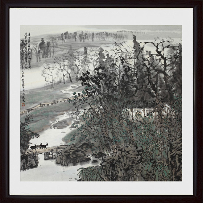 墨华斋名家字画韦广寿六尺斗方国画山水画书画作品书上原作131212桂林