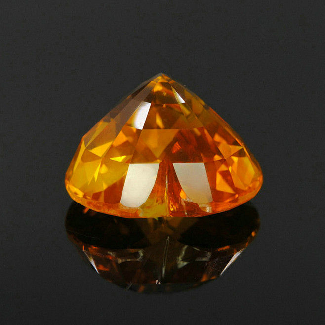 天然斯里兰卡蓝宝石裸石戒面艳橙黄色晶体干净火彩好grs证书淘宝网